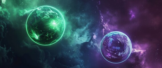 Astro-Chic: The Purple Planetary Pair Generative AI