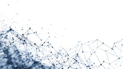 Naklejka premium Abstract network lines and nodes on white