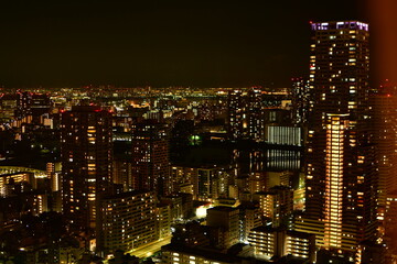 Fototapeta na wymiar Tokyo cityscape at night japan skyline urban