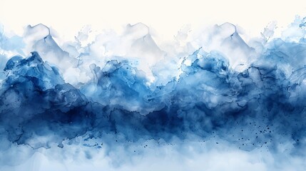 Watercolor abstract background in blue