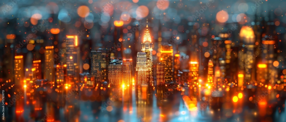 Poster wireless communication network, abstract image visual, smart city, internet of things