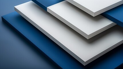 abstract geometric blue and white background.