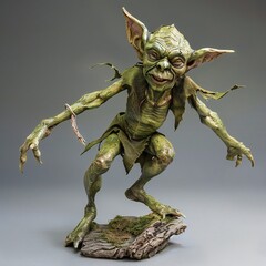 Fototapeta premium Dancing goblin fantasy creature Generative Ai 