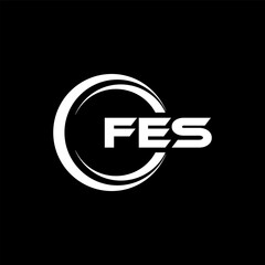FES letter logo design in illustration. Vector logo, calligraphy designs for logo, Poster, Invitation, etc.