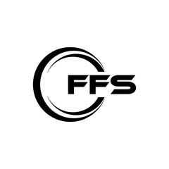 FFS letter logo design in illustration. Vector logo, calligraphy designs for logo, Poster, Invitation, etc.