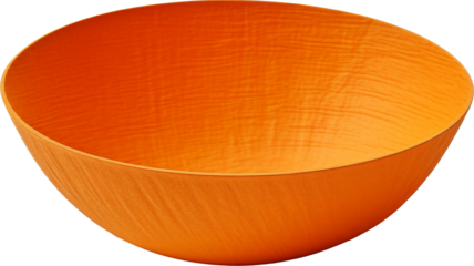 orange bowl paper craft isolated on white or transparent background,transparency 