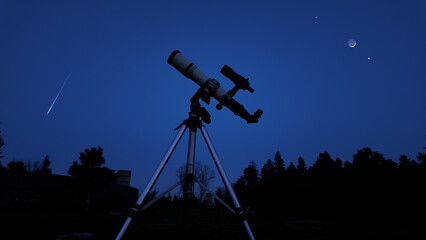 Astronomical telescope for observing stars, planets, Moon and other celestial objects.