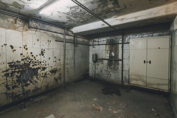 Inside empty old doomsday bunker Generative Ai 