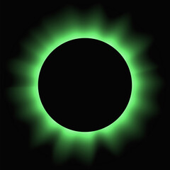 Circle illuminate light frame with color gradient