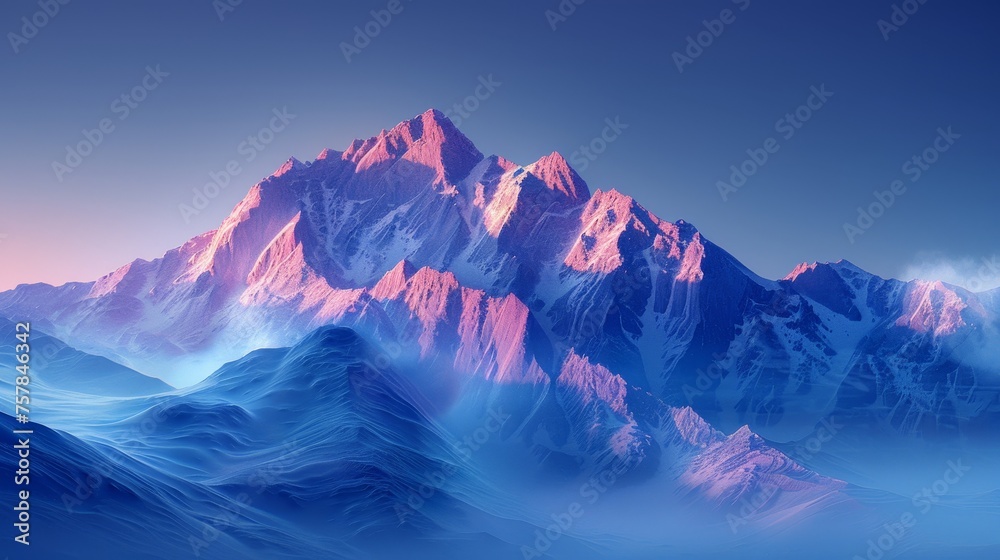 Aufkleber this modern illustration represents the concept of success and achievement on a mountain with a path
