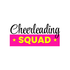 Cheerleading squad team sports games perform icon label badge design vector