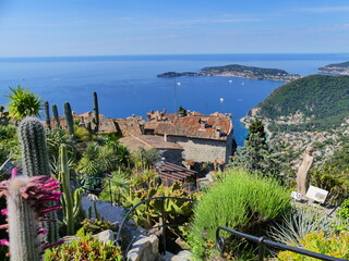 Paysage naturel verdure et mer en Côte d'Azur