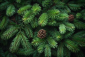Close-Up of Pine Cones on a Tree