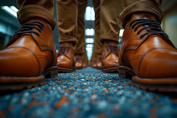 Close Up of Brown Shoes
