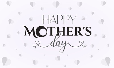 Happy Mother's Day typography design, hand drawn lettering. Holiday lettering isolated on white backgrounds. Calligraphy vector illustration.