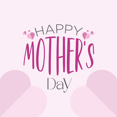 Happy Mother's Day typography design, hand drawn lettering. Holiday lettering isolated on white backgrounds. Calligraphy vector illustration.
