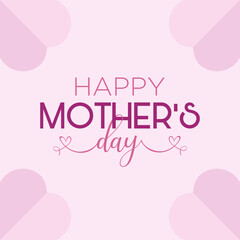 Happy Mother's Day typography design, hand drawn lettering. Holiday lettering isolated on white backgrounds. Calligraphy vector illustration.