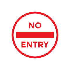 No entry sign in trendy style. Do not enter icon vector on circle line