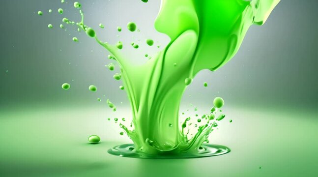 green liquid splash
