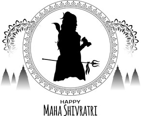Happy Maha Shivratri religious Indian festival elegant background design