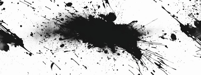 Fototapeta premium black blotted pattern of an ink splat