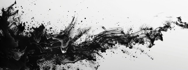 black blotted pattern of an ink splat