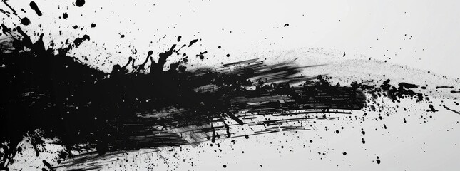 Obraz premium black blotted pattern of an ink splat