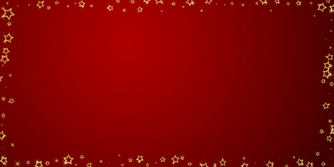 Naklejka premium Gold sparkling star confetti.