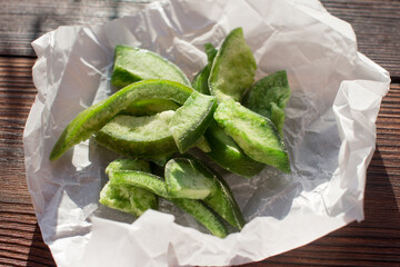 Candied pomelo slices. Dried fruits, candied fruits