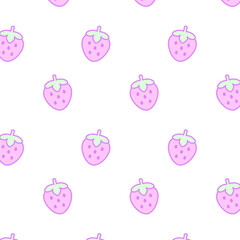 レトロファンシースクエアいちごパターン⭐︎PNG