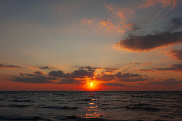 sunset over sea - 757863967