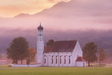 Kirche St. Coloman, Füssen, Allgäu, Oberbayern, Bayern, Deutschland