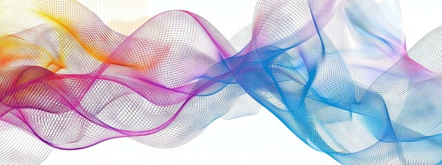 Abstract Techno Wave random color background