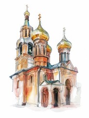 Russian Orthodox Church of Trinity Cathedral in Pskov Kremlin Generative AI - obrazy, fototapety, plakaty