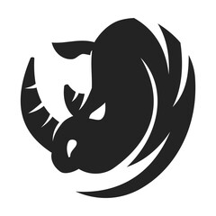 Rhino Logo template Isolated. Brand Identity. Icon Abstract Vector graphic