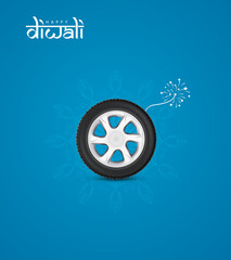 Happy Diwali Indian festival, camera lances with Diwali fire lamp, Diwali fire, pen, Diwali creative design for social media banner, poster vector illustration.