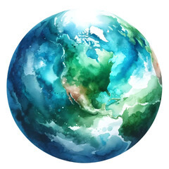 Watercolor Environment Day, Earth in watercolor texture, Environment, Planet , World in watercolor texture, Earth day illustration