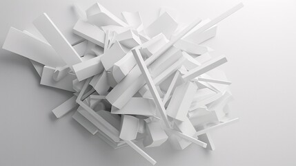 Fashionable Fragments: White Blocks and Shapes in Trendy Designs Generative AI