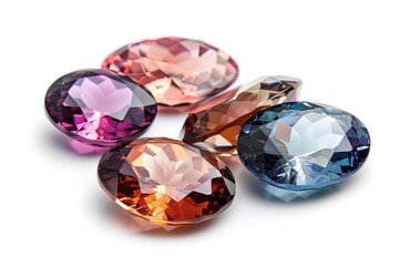 Gemstone on black shine color, Collection of many different natural gemstones amethyst, lapis lazuli, rose quartz, citrine, ruby, amazonite, moonstone, labradorite, chalcedony, blue topaz