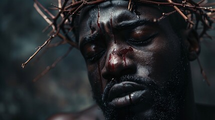 Black Jesus: A Dramatic Portrayal of the Passion of Christ Generative AI