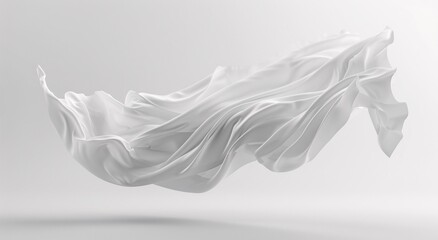 Fashionable Flair: White Dress Flying in the Wind Generative AI