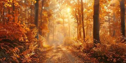 Autumn's Golden Path Generative AI