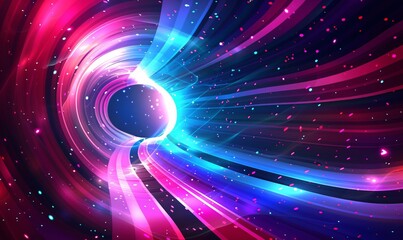 Neon Cosmic Vortex Generative AI