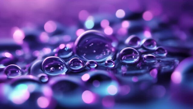  Ethereal droplets in a dreamy purple haze