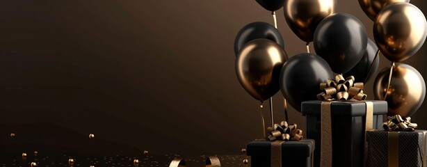 Golden Balloons and Black Ribbon: A Gift for the New Year Generative AI