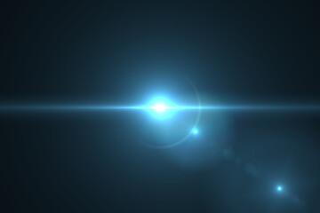 Natural, Sun flare on the black background