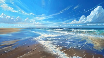 sand and sea and sky - generative ai