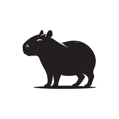 Cute Capybara: Capybara vector Silhouette Illustration for Nature, Wildlife, and Animal Enthusiasts, Capybara Vector, Capybara Illustration.