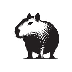 Cute Capybara: Capybara vector Silhouette Illustration for Nature, Wildlife, and Animal Enthusiasts, Capybara Vector, Capybara Illustration.