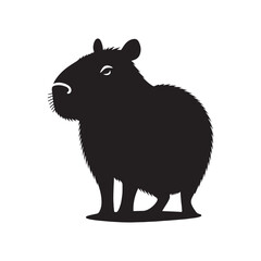 Cute Capybara: Capybara vector Silhouette Illustration for Nature, Wildlife, and Animal Enthusiasts, Capybara Vector, Capybara Illustration.